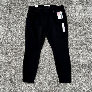 Levi's Signature Women's Mid-Rise Skinny Jeans Black Size 37 x 30 Stretch